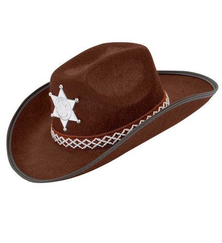 Brauner cowboyhut mit - cowboyhut,