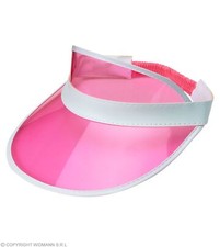 Pinke 80er Jahre Sonnenkappe -