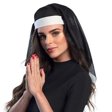 Nonnenhaube in Schwarz-Weiß