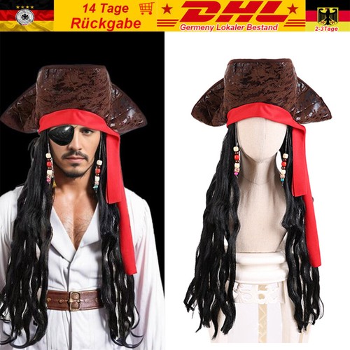 Piratenhut braun mit - piratenhut,